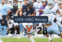 UVA Football Drops Close One to #17 UNC